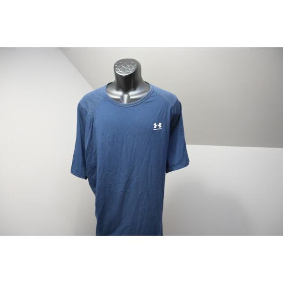 Under Armour Gym Shirt Loose Tee Blue Performance Athletic Mens Size 3XL - Picture 1 of 8